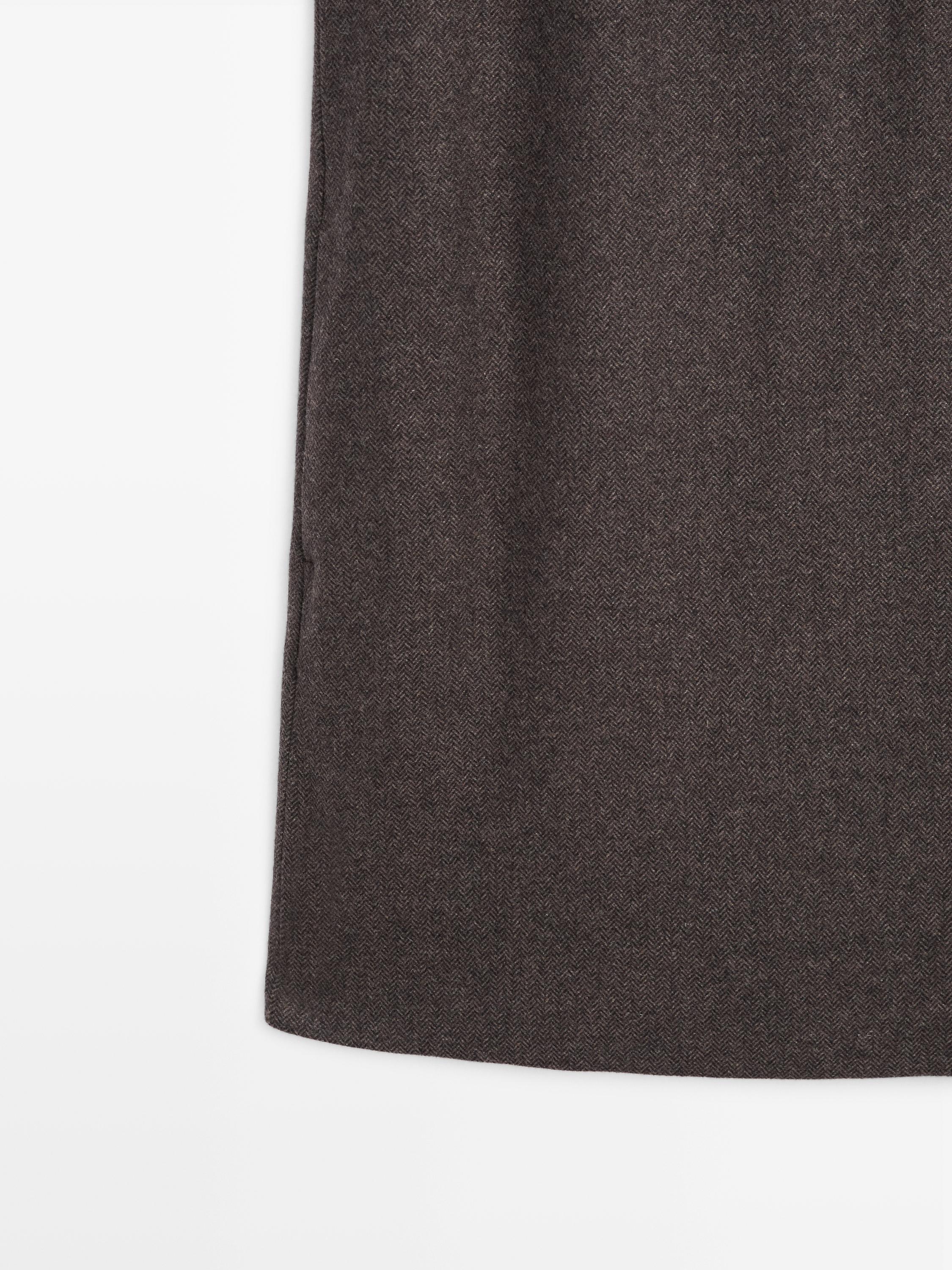 Herringbone mini dress with pockets